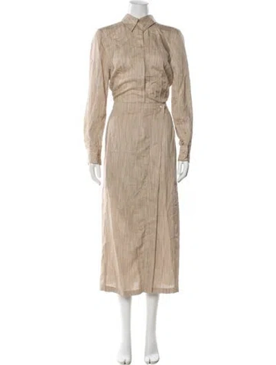 Pre-owned Akris Long Dress In Neutral