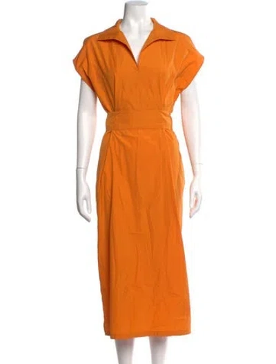 Pre-owned Akris Long Dress In Orange