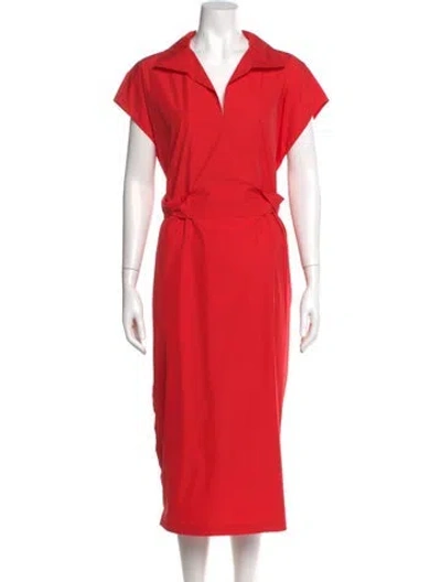 Pre-owned Akris Long Dress In Red