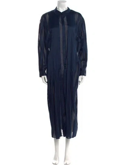 Pre-owned Akris Long Dress W/ Tags In Blue