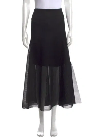Pre-owned Akris Long Skirt In Black