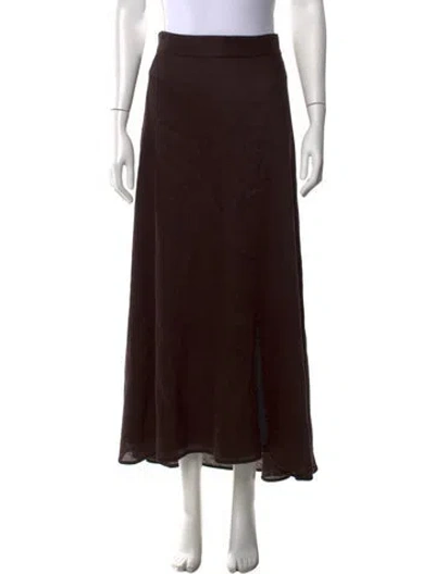 Pre-owned Akris Long Skirt In Brown