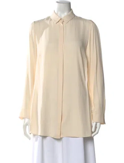 Pre-owned Akris Long Sleeve Blouse In Neutral