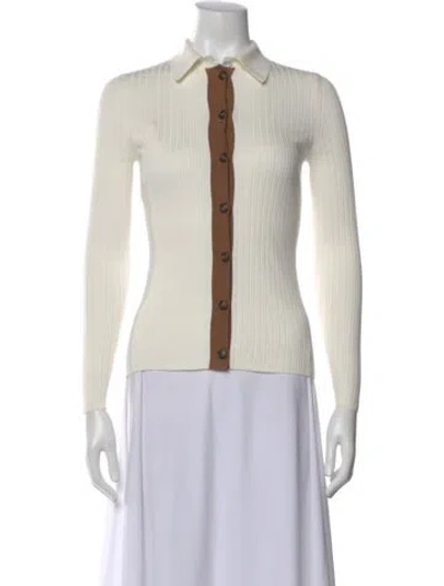 Pre-owned Akris Long Sleeve Polo In Neutral