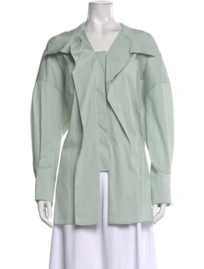 Pre-owned Akris Long Sleeve Top W/ Tags In Green
