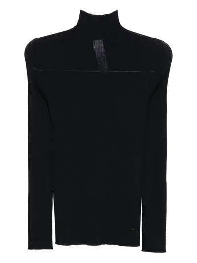 Akris Long-sleeved Top In Black