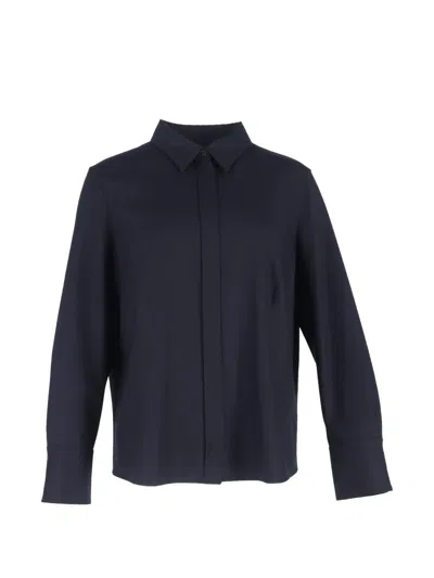Pre-owned Akris Long-sleeve Shirt In Black