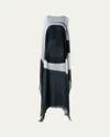 Akris Loop Print Silk Georgette Cape Gown In Black-greige