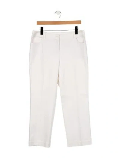 Pre-owned Akris Low-rise Skinny Leg Jeans In White