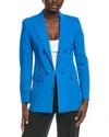 Akris Lucia Wool-blend Blazer In Blue