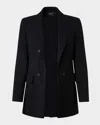 Akris Lucia Wool Double-breasted Jacket In Black