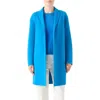 Akris Mae Cashmere Double Face Coat In Blue