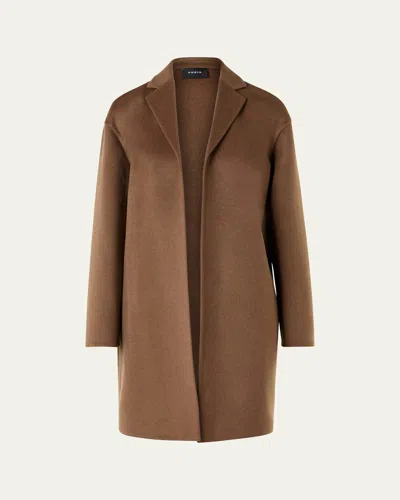 Akris Mae Cashmere Top Coat In Brown