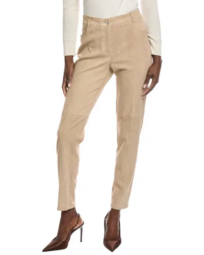Akris Magda Suede Pant In Neutral