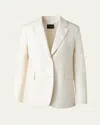 Akris Malik Cashmere-silk Single-breasted Jacket In Ecru