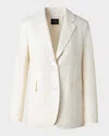 Akris Malik Cashmere-silk Single-breasted Jacket In Ecru