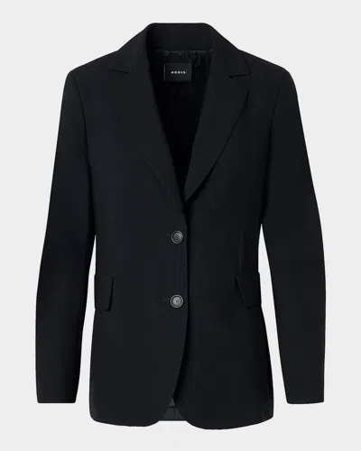 Akris Malik Cool Wool Single-breasted Jacket In Black