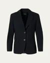 Akris Malik Cool Wool Single-breasted Jacket In Black