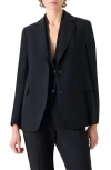 Akris Malik Cool Wool Single-breasted Jacket In Black