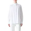 Akris Mandarin Collar Button-up Shirt In White