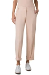 Akris Marlin Cuff Hem Double Face Cotton & Silk Blend Pants In Seashell