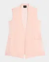 Akris Martina V-neck Panama Silk Organza Vest
