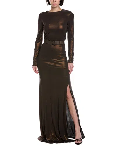 Akris Maxi Dress In Brown