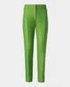 Akris Maxima Double Face Conical Leg Pants In Grass Green