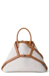 Akris Medium Ai Canvas Convertible Tote In Brown