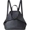 Akris Medium Ai Leather Backpack/tote Bag In Black