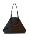 Akris Ai Medium Patchwork Leather Tote Bag In Brown