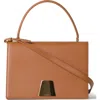 Akris Medium Alice Leather Top Handle Bag In Brown