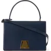 Akris Medium Alice Leather Top Handle Bag In Blue