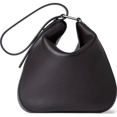 Akris Medium Anna Leather Hobo Bag In Brown