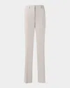 Akris Wide Leg Gabardine Pants In Greige