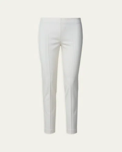 Akris Melissa Mid-rise Slim-leg Pants In Off White