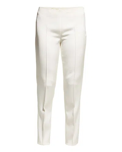 Akris Melissa Mid-rise Slim-leg Pants In White