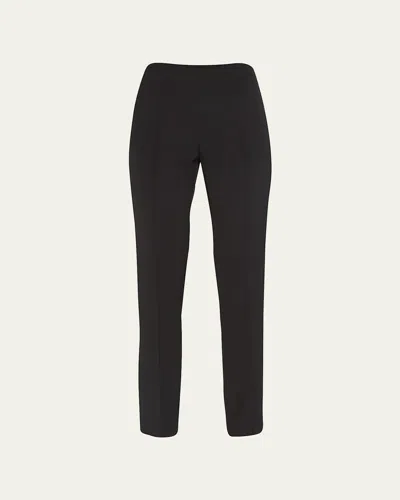 Akris Melissa Silk Marocain Pants In Black