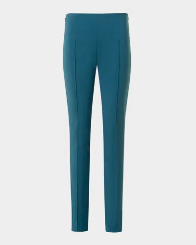 Akris Melissa Slim Pintuck Pants In Blue