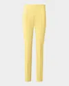 Akris Conny Double-face Cotton Slim Straight-leg Pants In Mimosa