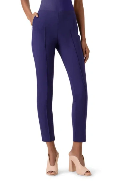 Akris Melissa Techno Cotton Blend Crop Pants In Blue