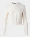 Akris Micro Sequined Knit Cardigan In Ecru