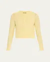 Akris Micro Sequined Knit Cardigan In Mimosa