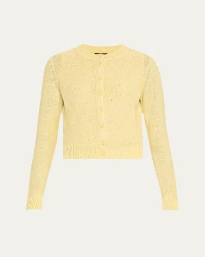 Akris Micro Sequined Knit Cardigan In Mimosa