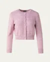 Akris Micro Sequined Knit Cardigan In Pale Pink