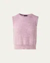 Akris Micro Sequined Knit Sleeveless Sweater In Pale Pink