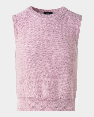 AKRIS MICRO SEQUINED KNIT SLEEVELESS SWEATER