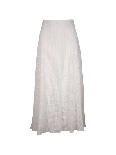 Akris Midi A-line Skirt In White
