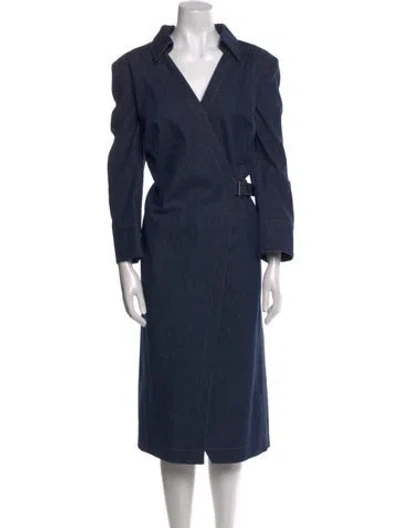Pre-owned Akris Midi Length Dress In Blue