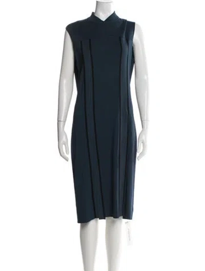 Pre-owned Akris Midi Length Dress In Blue